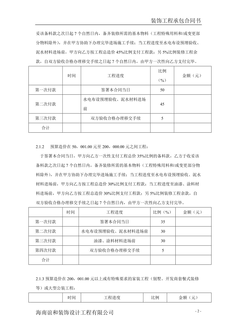 装饰工程合同书_第2页