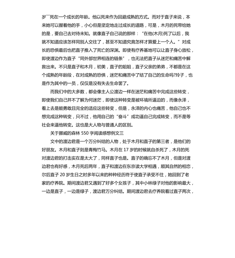 关于挪威的森林阅读感想例文5篇.docx_第3页