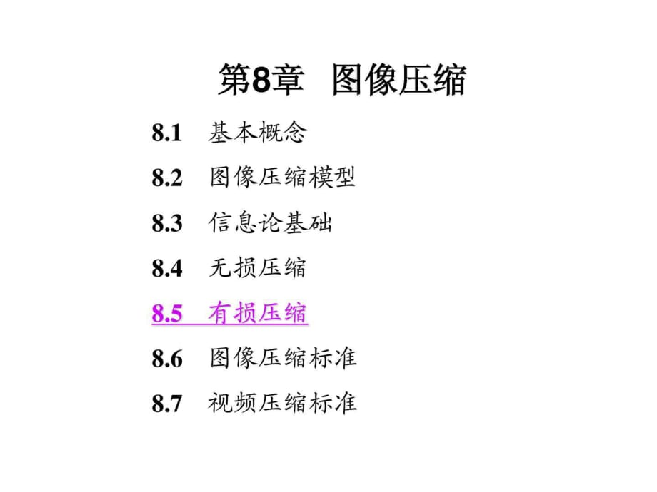 數(shù)字圖像處理(岡薩雷斯)-8有損壓縮_第1頁(yè)