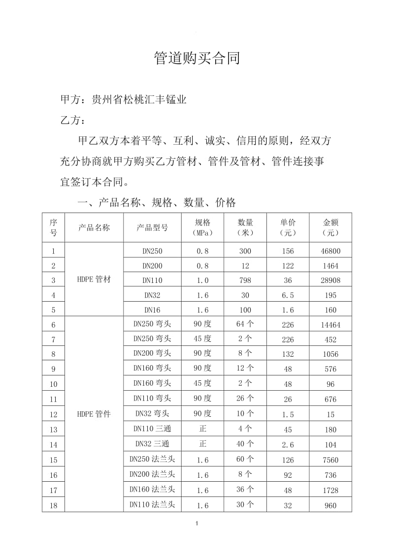 管道购买合同_第1页