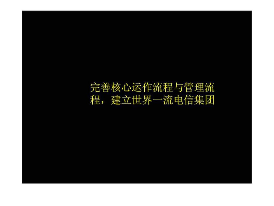 完善核心运作流程与管理流程建立世界一流电信集团_第1页