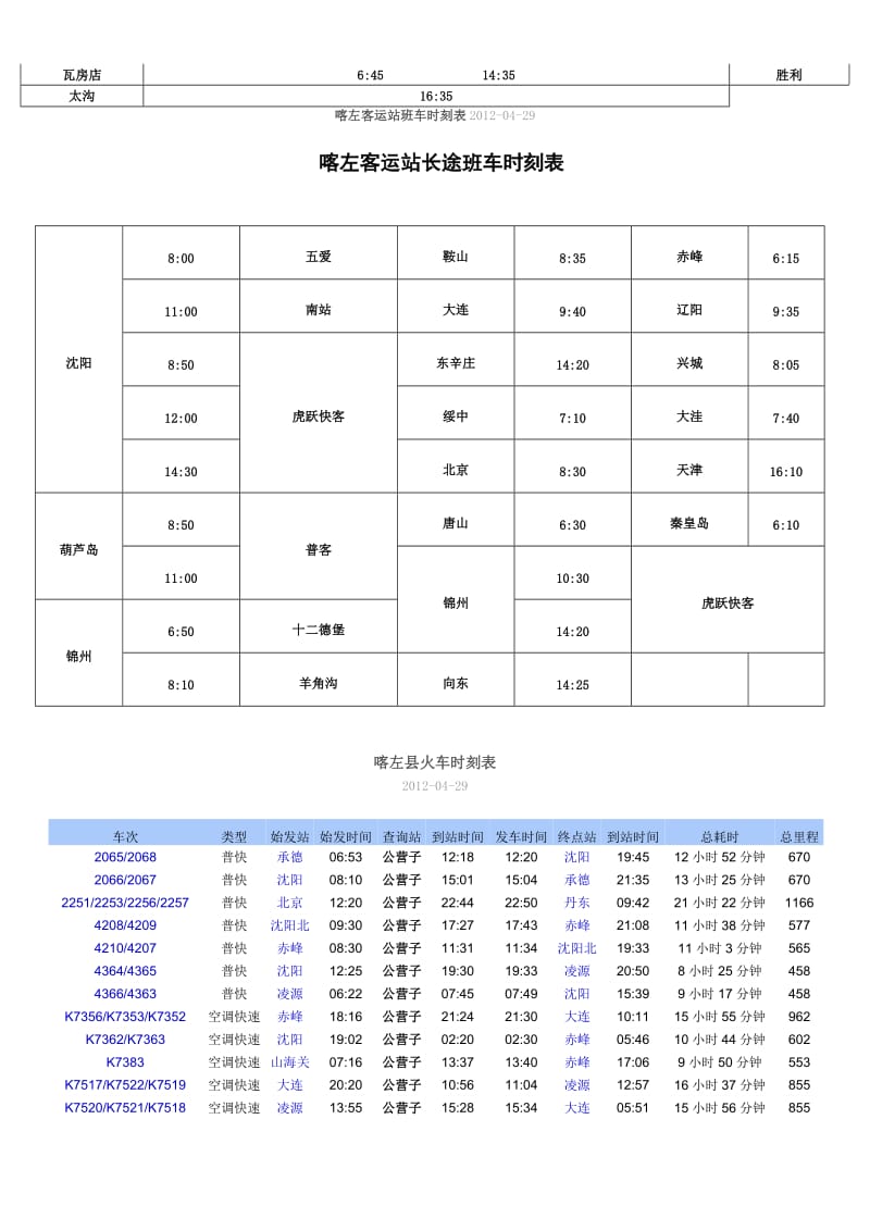 喀左客运时刻表_第2页