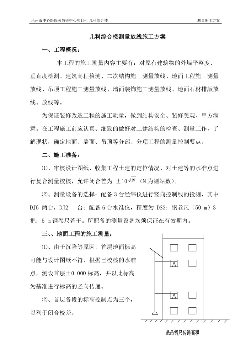 装饰装修工程测量施工方案_第2页