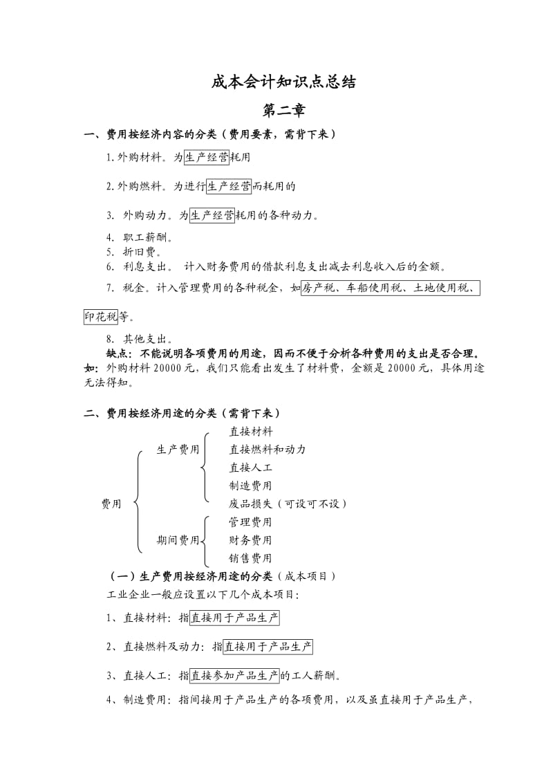 成本会计知识点总结_第1页