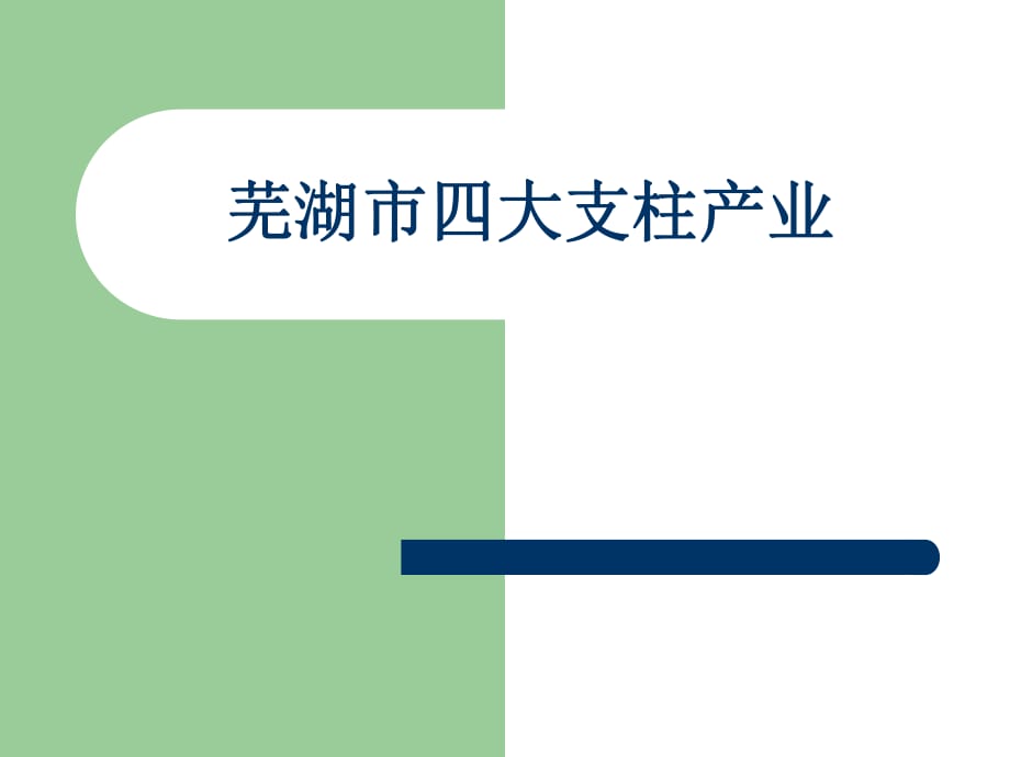 《蕪湖四大支柱產(chǎn)業(yè)》PPT課件_第1頁