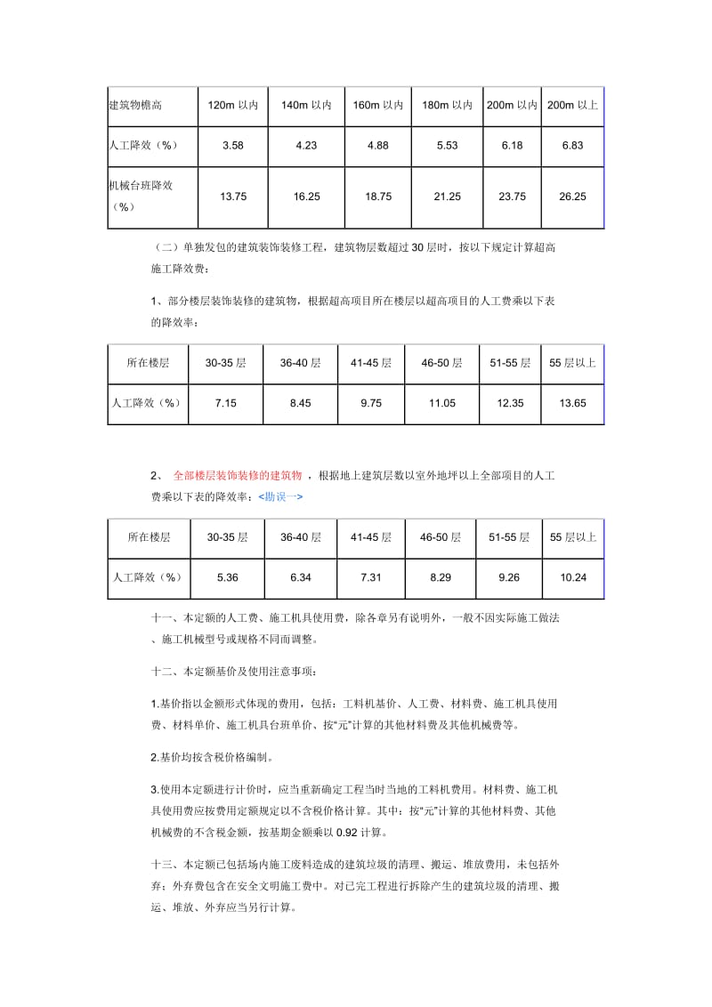 福建省房屋建筑与装饰工程预算定额_第3页