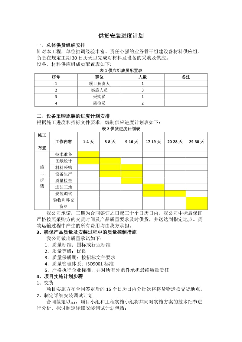 供货安装进度计划_第1页