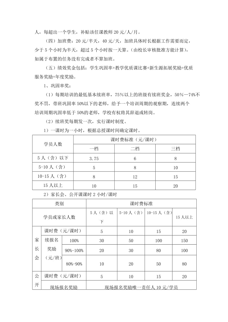 培训学校教师薪酬考核制度 2016年_第2页