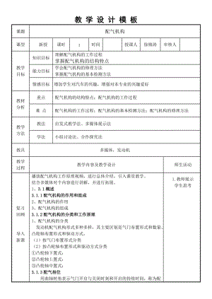 配氣機(jī)構(gòu)汽車發(fā)動(dòng)機(jī)教學(xué)設(shè)計(jì)