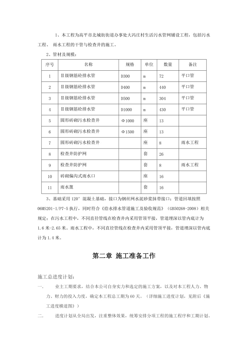 污水管道施工工程施工组织设计_第2页