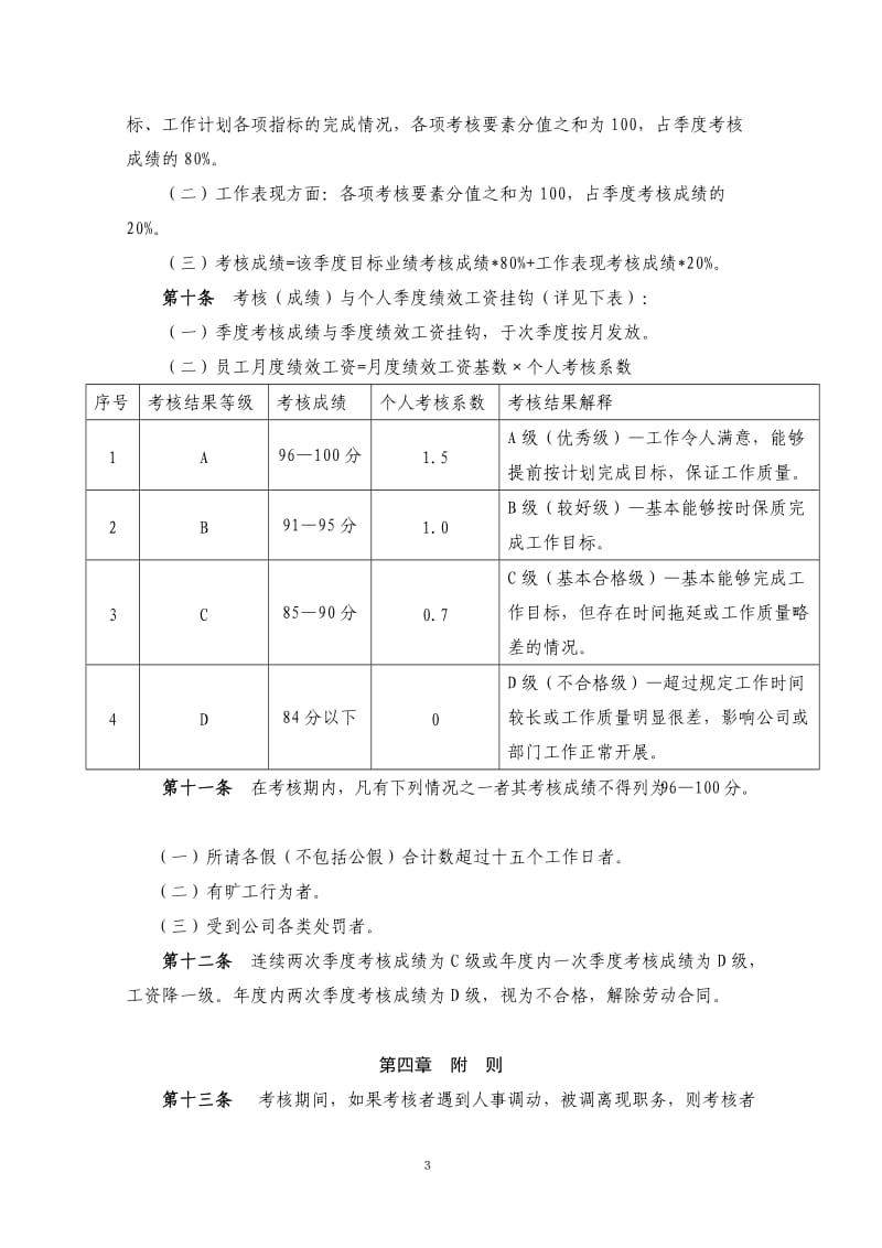 绩效考核管理办法_第3页