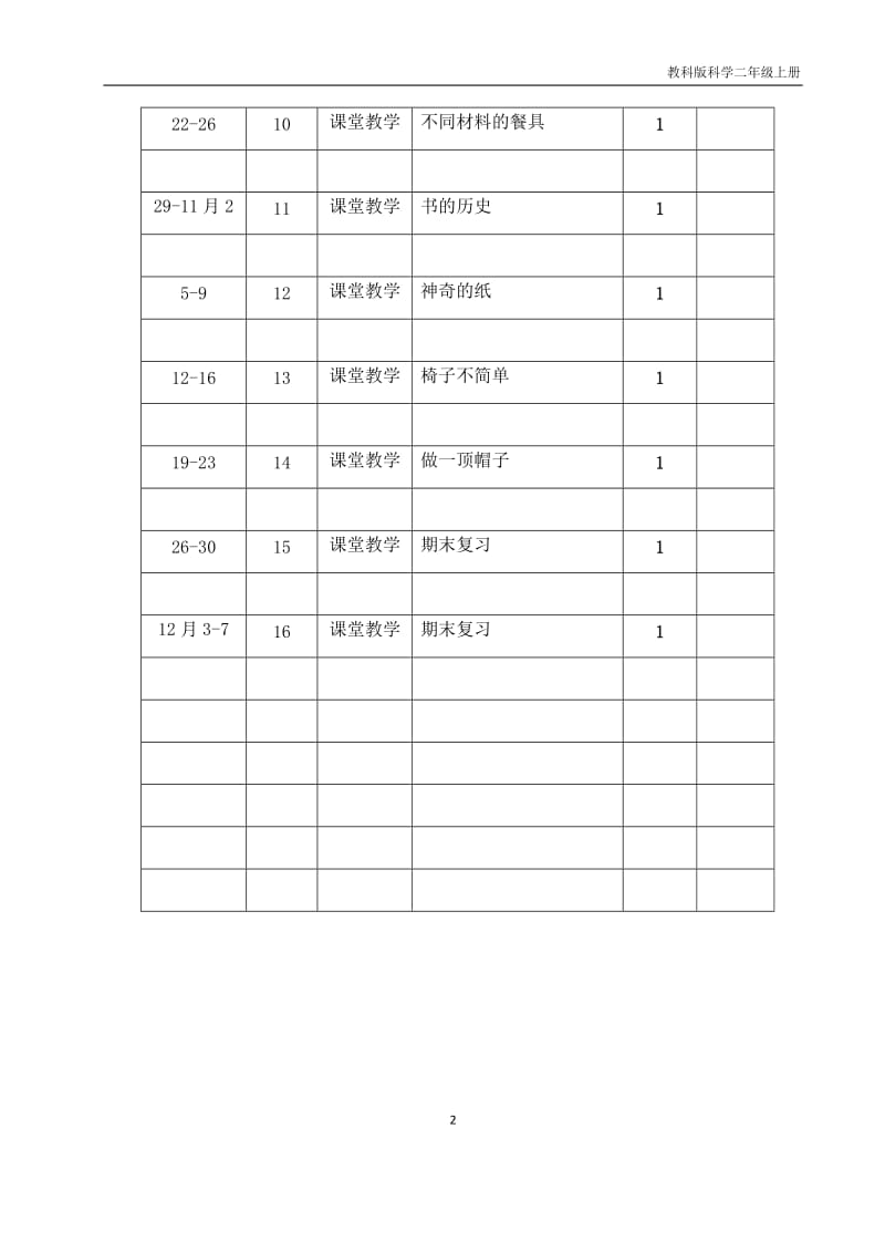 教科版二年级上册科学电子教案_第2页