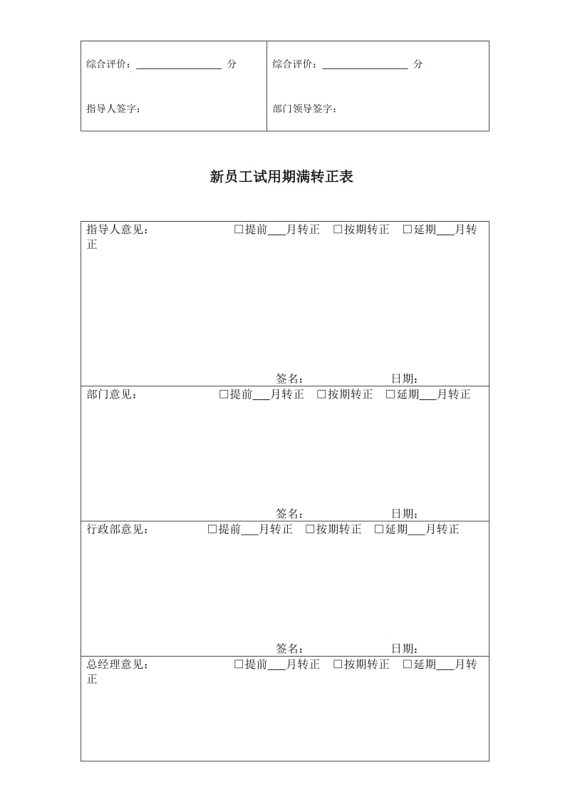 新员工试用期内表现评估表_第2页