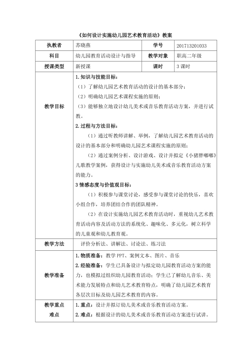 《如何设计实施幼儿园艺术教育活动》教案_第1页