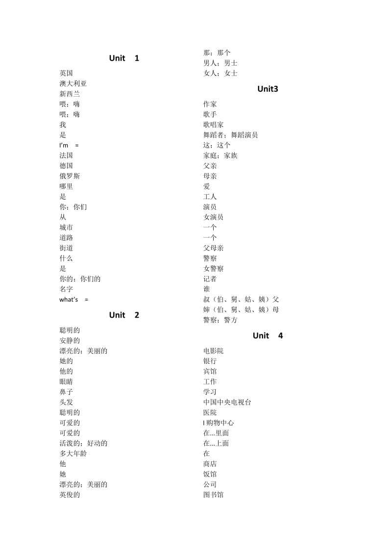 人教版五年级英语上册(精通)单词表_第3页