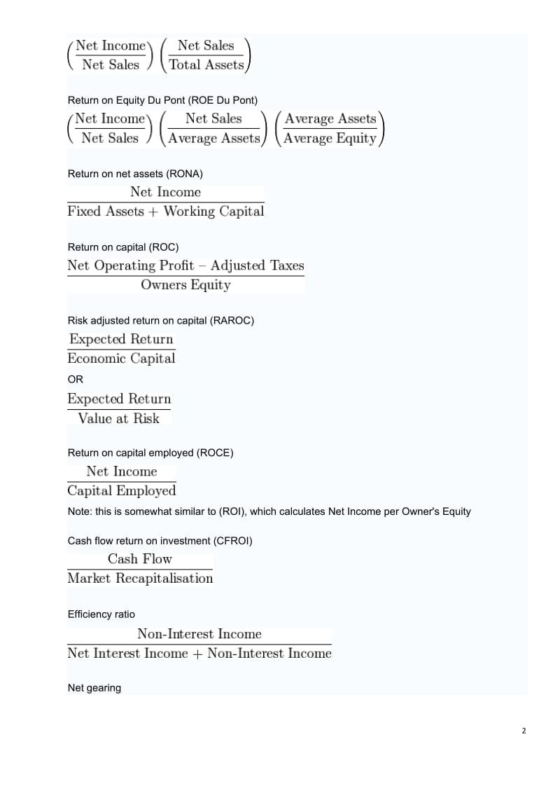 英文财务指标及计算公式汇总_第2页