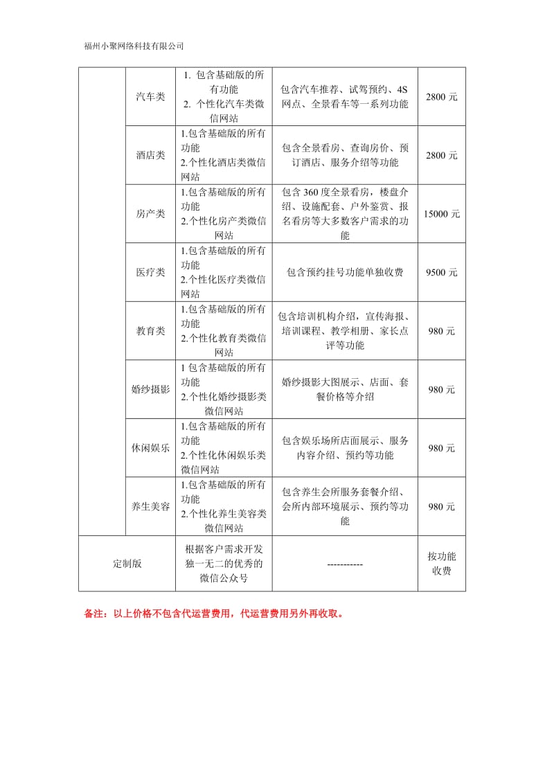 微信公众号建设报价表_第2页