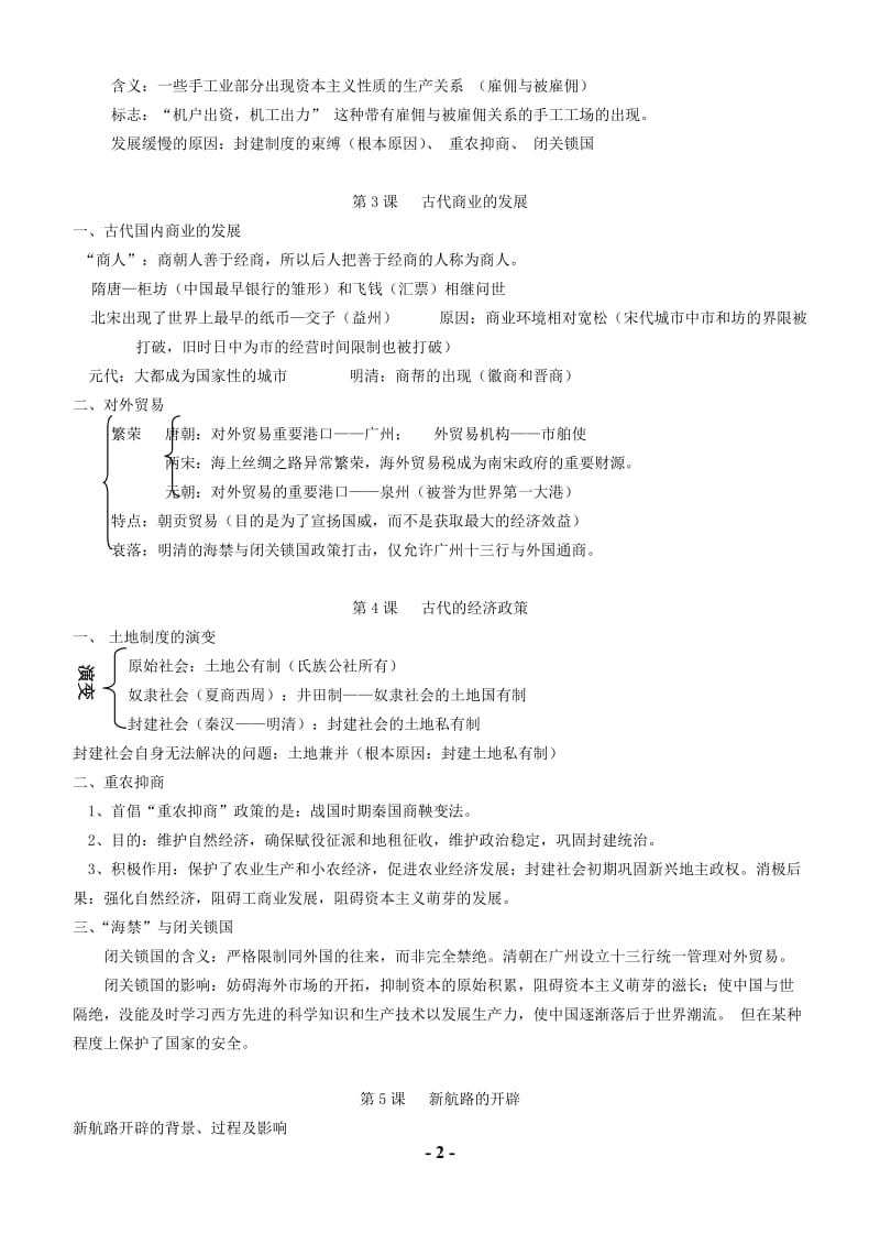 人教版高一历史必修二知识点总结_第2页