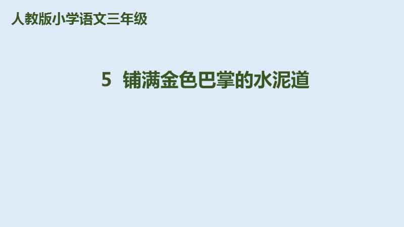 5《鋪滿金色巴掌的水泥道》第1課時_第1頁