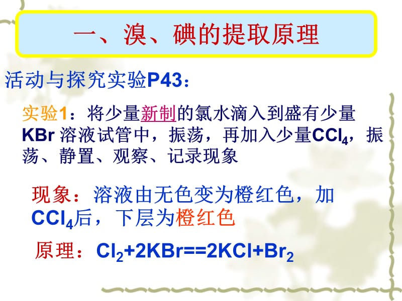 《氯溴碘及其化合物》（溴、碘的提取）课件四十（15张PPT）_第3页