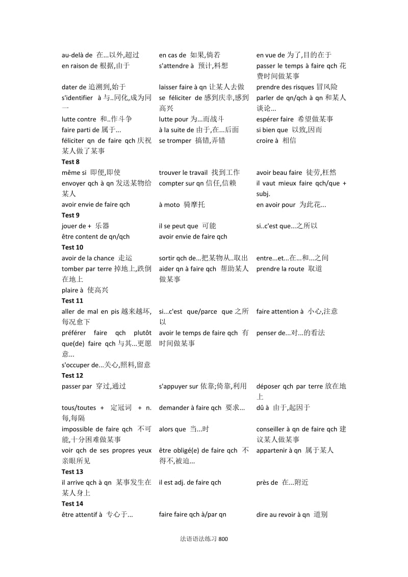 法语语法练习固定搭配总结_第2页