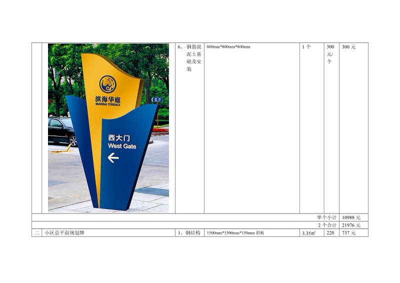 标识牌制作报价单_第2页