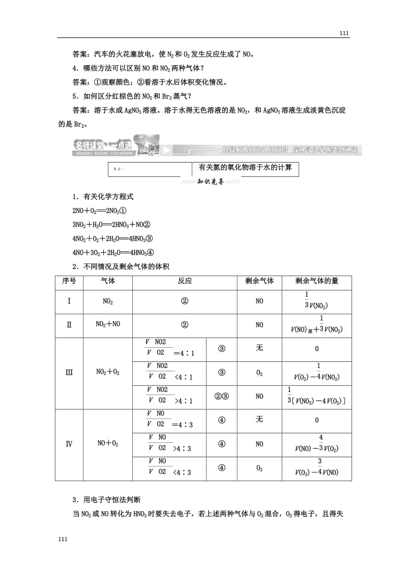 高中化学精细讲解期末专练：生活中的含氮化合物章节_第3页