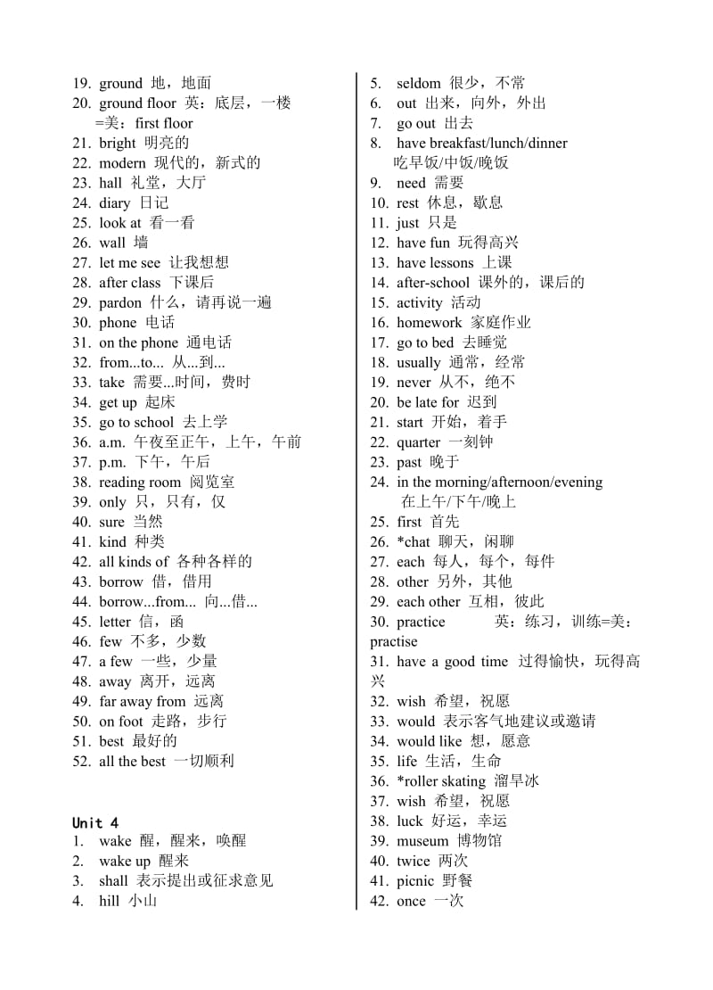 最新译林版英语七年级上册词汇表_第2页