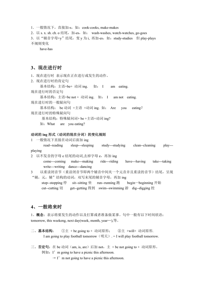 小学四年级英语知识点总结英语语法总结_第2页