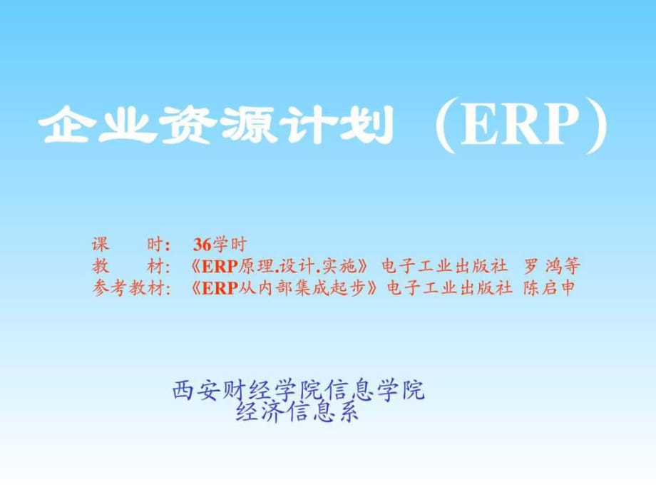 ERP原理与实施-1ERP的基础理论_第1页