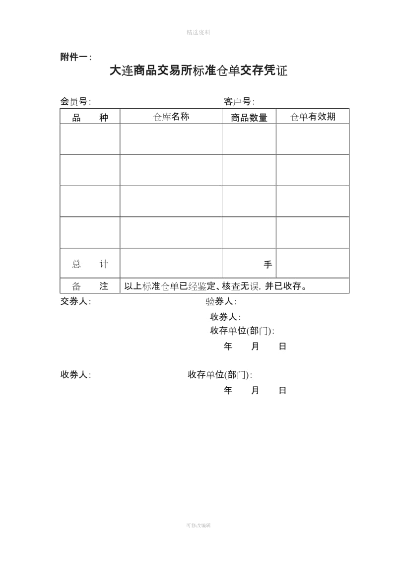 大连商品交易所标准仓单充抵保证金协议书[001]_第3页