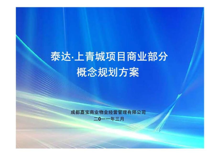 泰达上青城项目商业部分概念规划方案_第1页