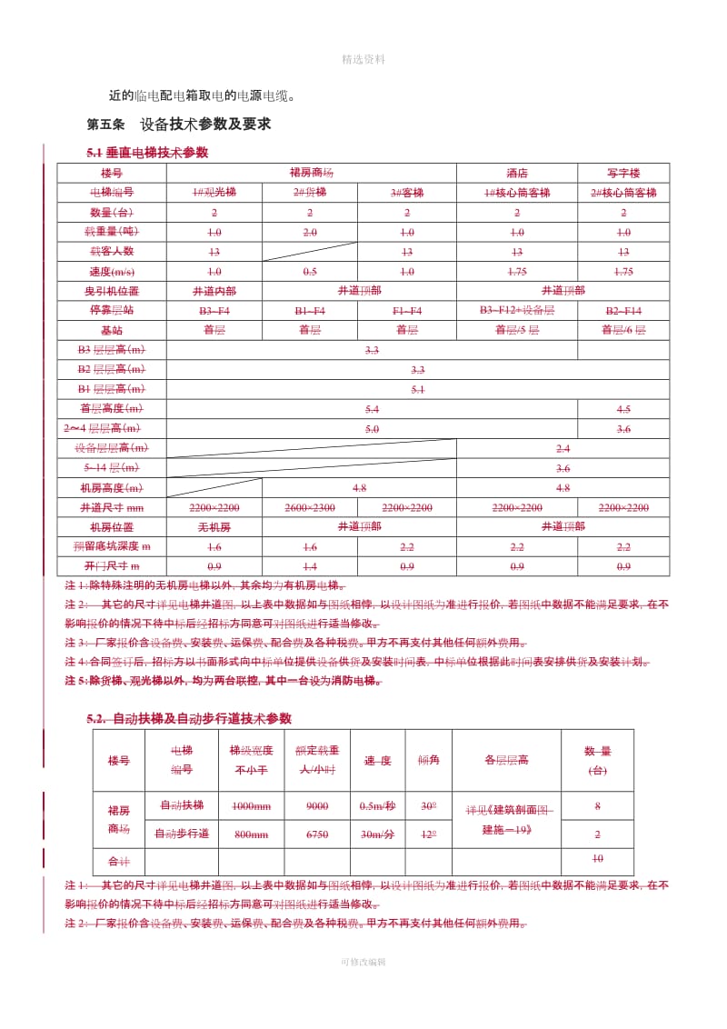 电梯招标文及合同卷部分工程规范技术说明_第3页