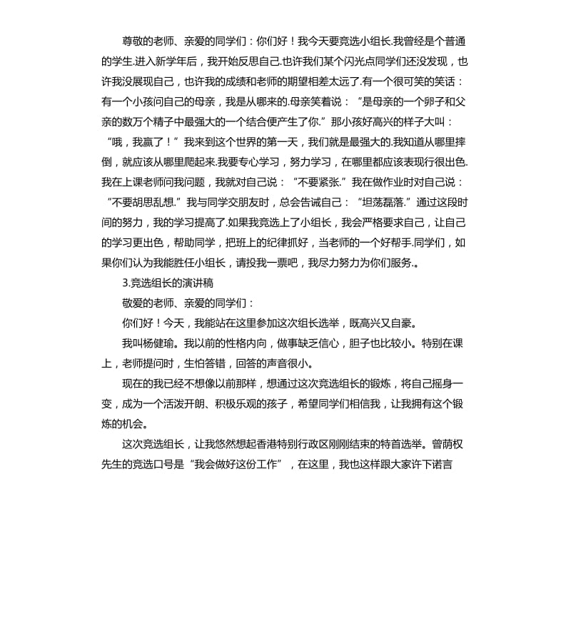 小组长竞选发言稿 .docx_第3页