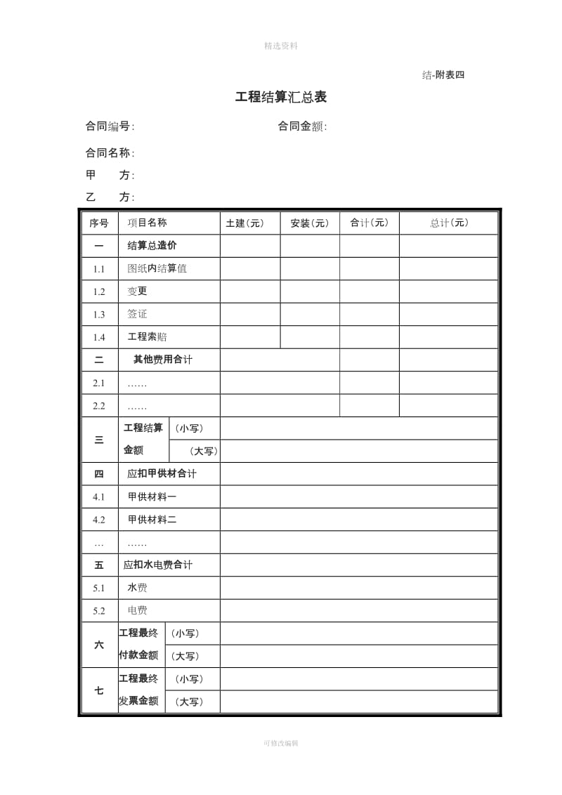 结算协议书及汇总单_第3页