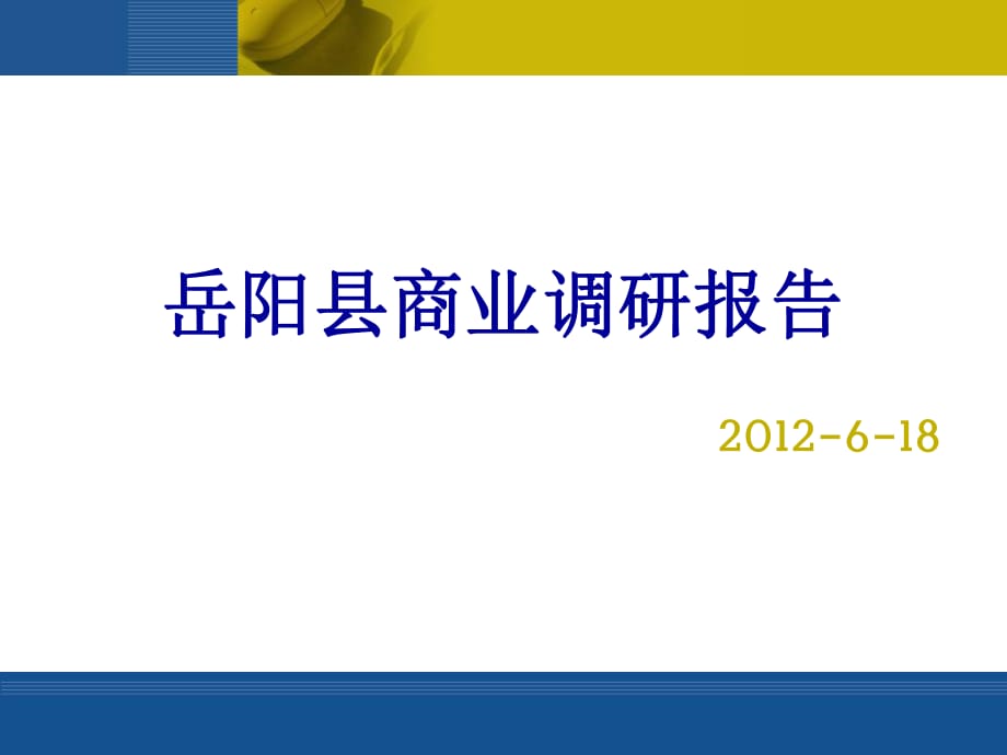 2012湖南岳阳县商业调研报告_第1页