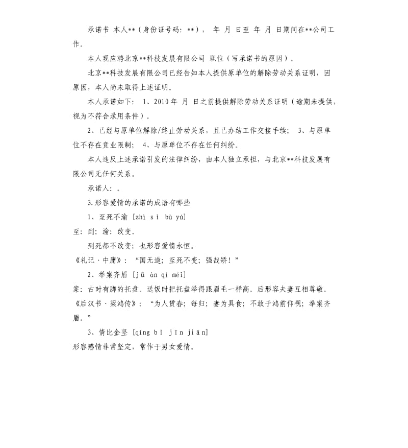 承诺书的成语 .docx_第3页