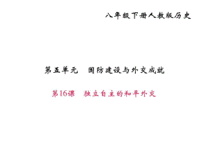 2018年部編人教版八年級(jí)歷史下冊(cè)作業(yè)課件第16課獨(dú)立