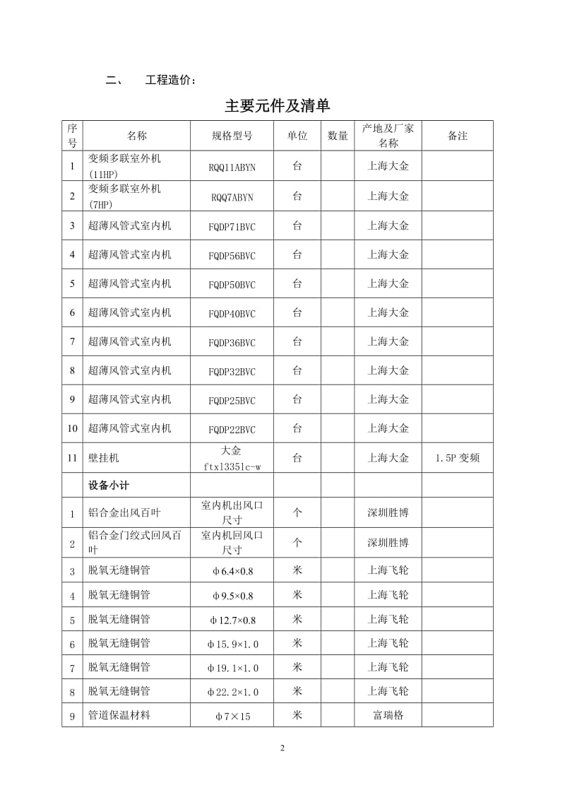 别墅大金家用中央空调销售安装合同_第2页