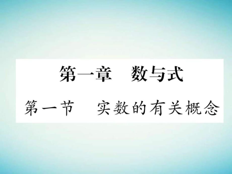 2018中考數(shù)學(xué)復(fù)習(xí)第1章數(shù)與式第1節(jié)實數(shù)的有關(guān)概念精講_第1頁