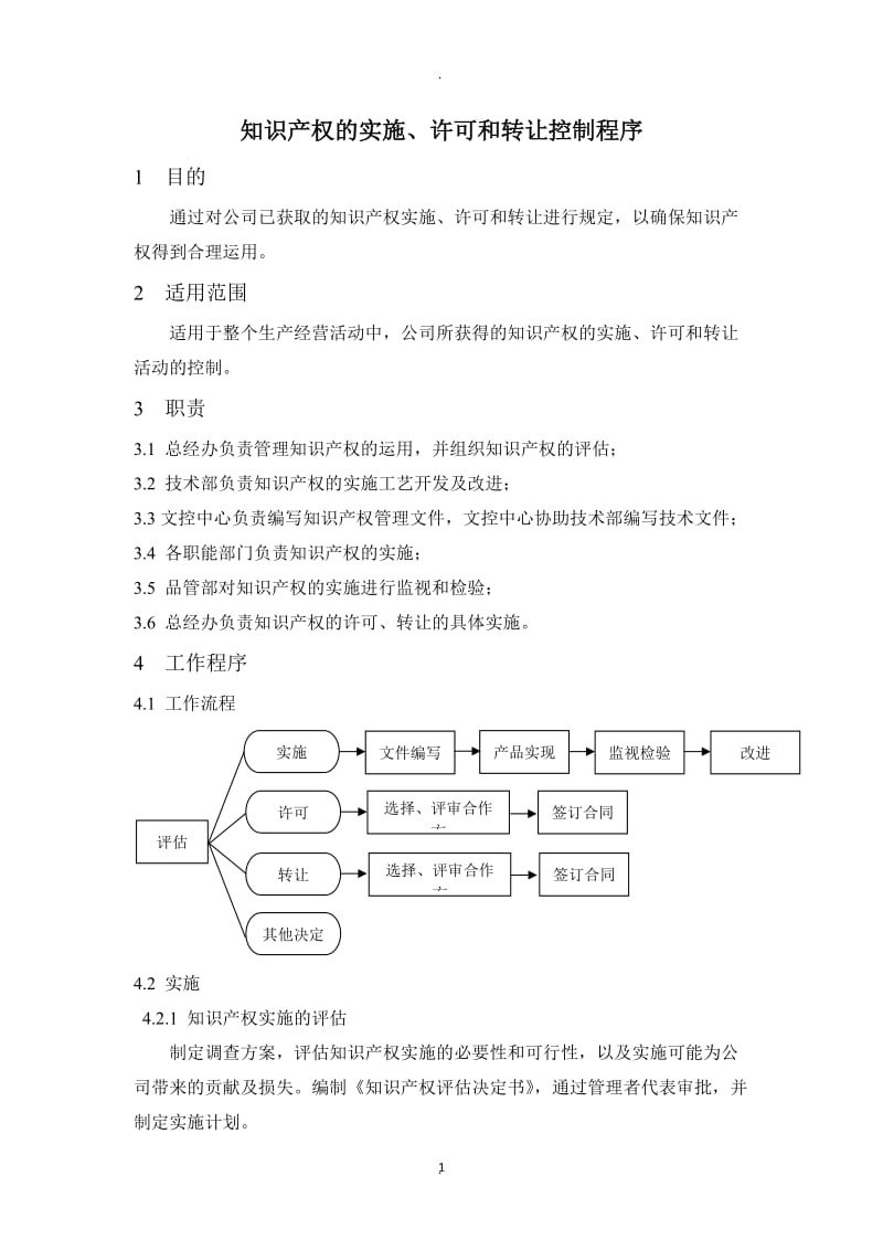 知识产权的实施、许可和转让控制程序_第1页