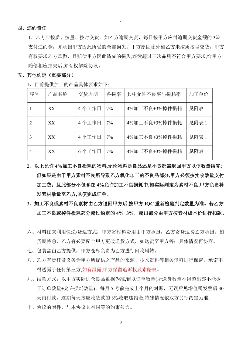 外发加工协议书_第3页