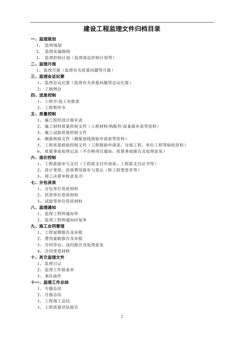 河北省各类工程文件归档范围目录表_第2页