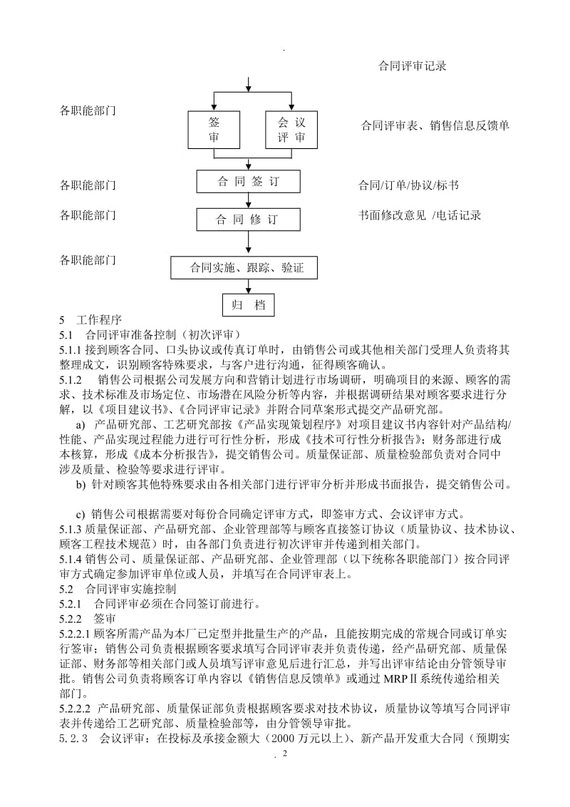 合同评审管理程序(10-11)_第2页