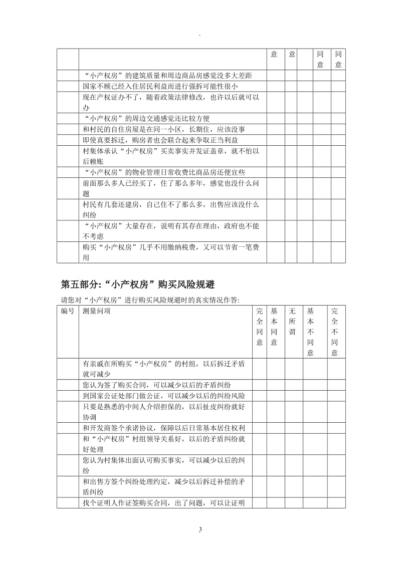 农村小产权房情况调查问卷_第3页