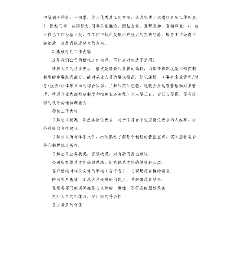 稽核经理自我评价 .docx_第2页