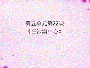 河南省南樂縣張果屯鎮(zhèn)初級中學(xué)七年級語文下冊22在沙漠中心課件（新版）新人教版