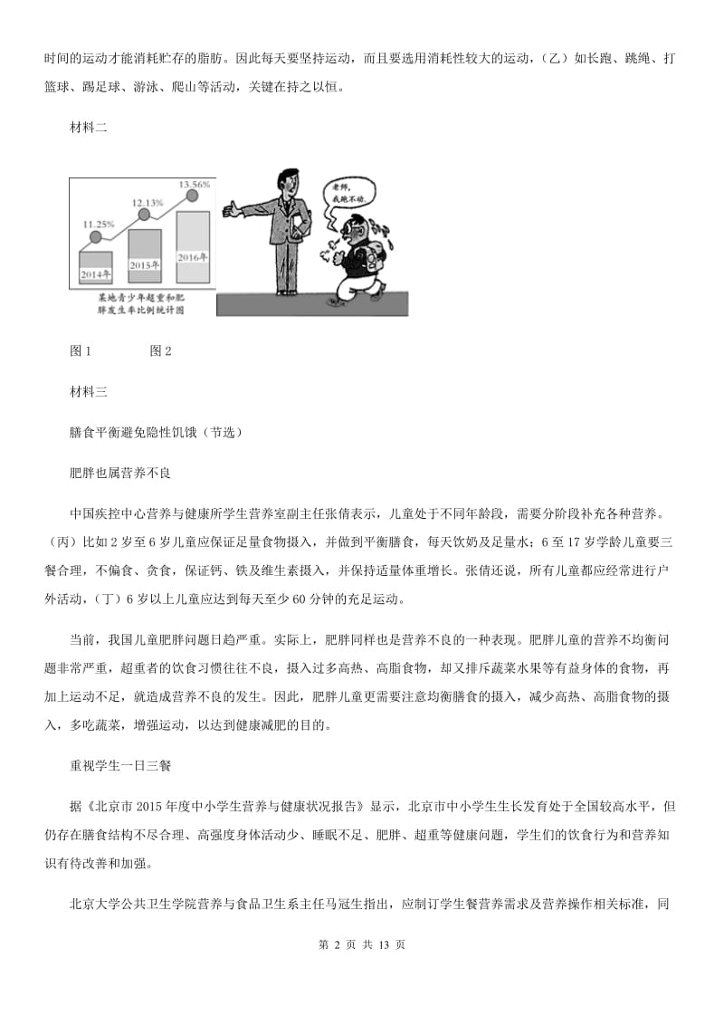 人教版九年级初中毕业升学考试模拟语文试题_第2页