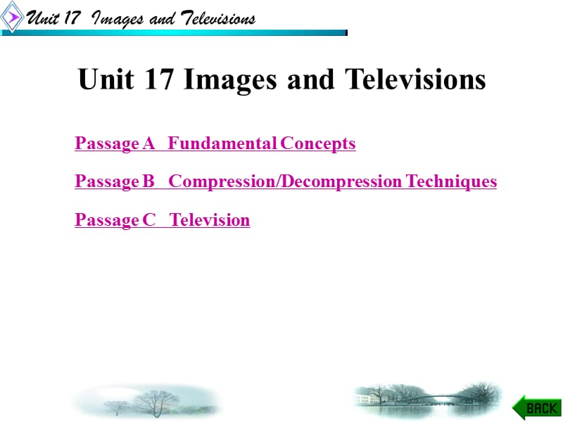 电子信息类专业英语（西电第二版）Unit17ImagesandTelevisions_第1页