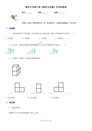 數(shù)學(xué)六年級(jí)下冊(cè)《圖形與位置》專項(xiàng)訓(xùn)練卷